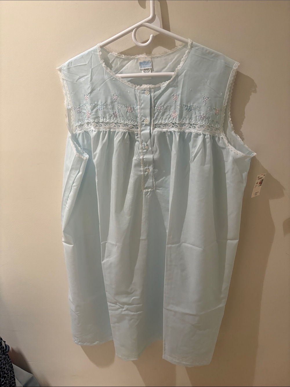 MARELLA Light Blue Sleeveless Embroidered Cotton Dress